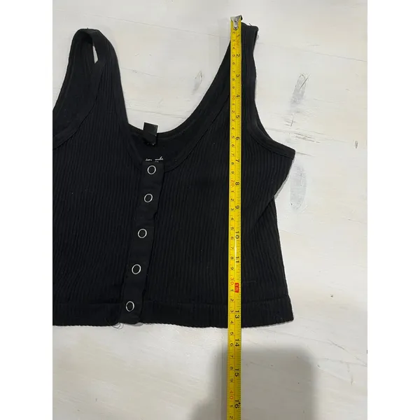 Out From Under Urban Outfitters Crop Top‎ & Tank Set Ribbed Button Front - Image 7