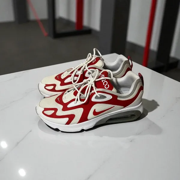 Nike‎ Air Max 200 AQ2568-100 White Red Men's Athletic Shoes Size 13 - Image 4