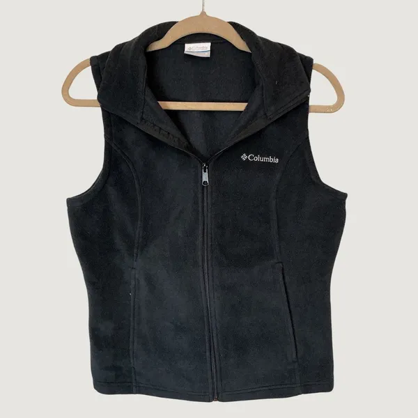 Columbia Womens Benton Springs Full Zip Fleece Vest Black Size Medium M Outdoor - Image 2