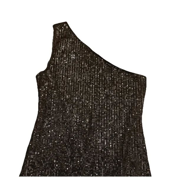 She + Sky Women's One Shoulder Black Sequin Mini Dress Size Small - Image 2