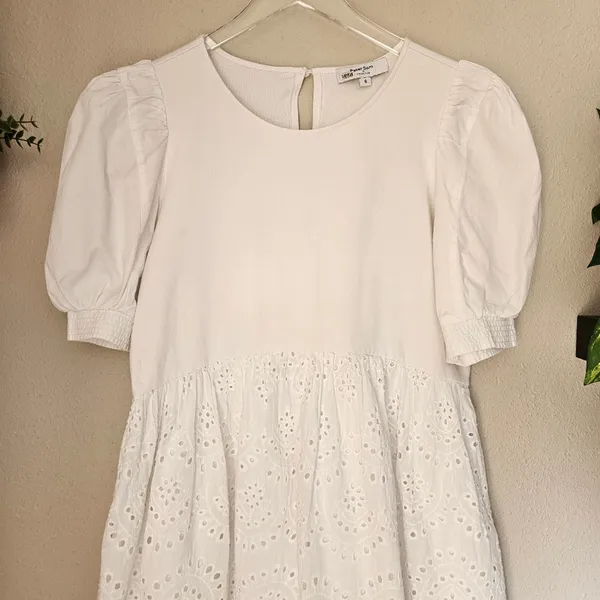 Peter Som Collective Rent the Runway White Combo Eyelet Dress Mini Sz 6 $360 - Image 5