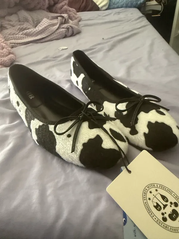 Cider Cow Print Ballet Flats - Image 2