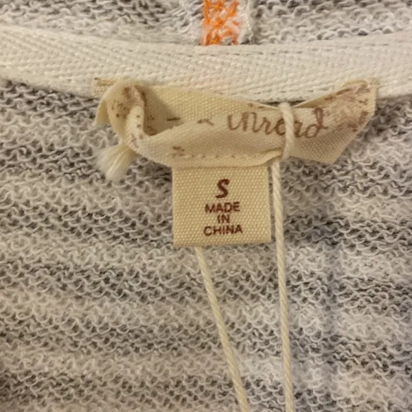 Hem & Thread Anthology Hoodie type too long sleeves silver and orange see photo - Image 3