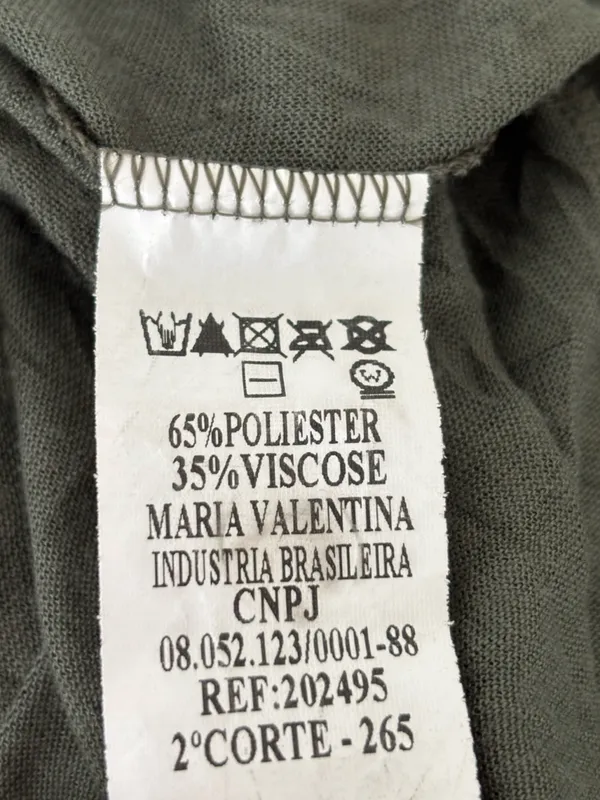 Maria Valentina Dark Olive Green Crinkle Fabric asymmetrical size small one slee - Image 6