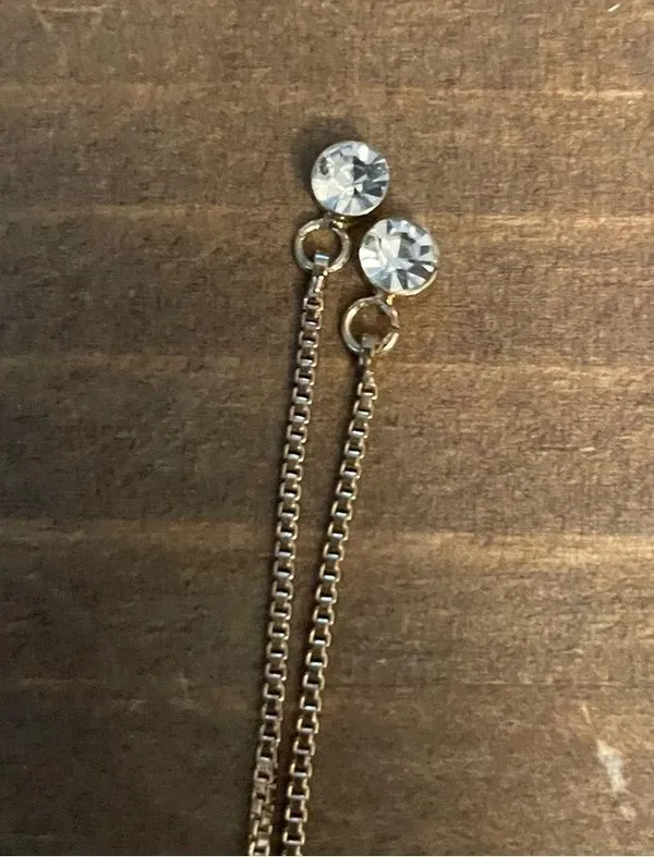 Cubic Zirconia adjustable slide tennis bracelet - Image 4