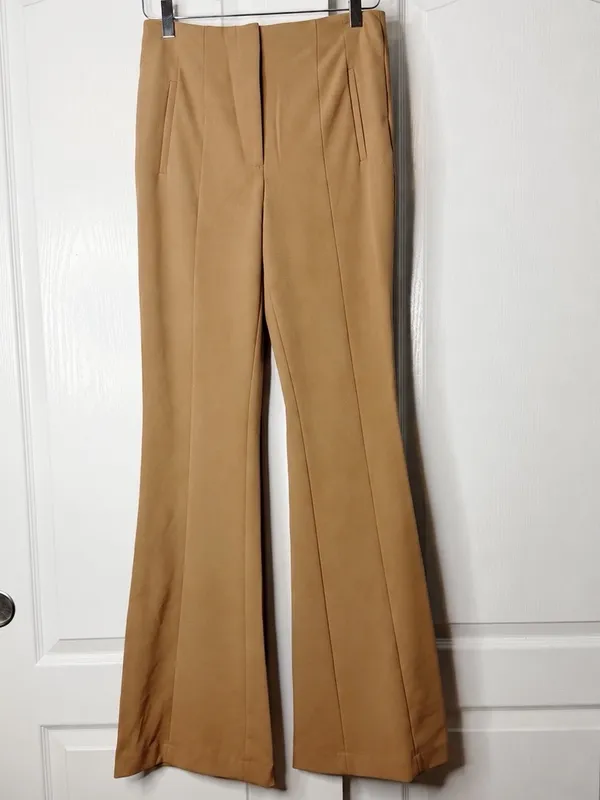 NWT Veronica Beard Azariah Acorn High Rise Flare Pants Size 6 - Image 5