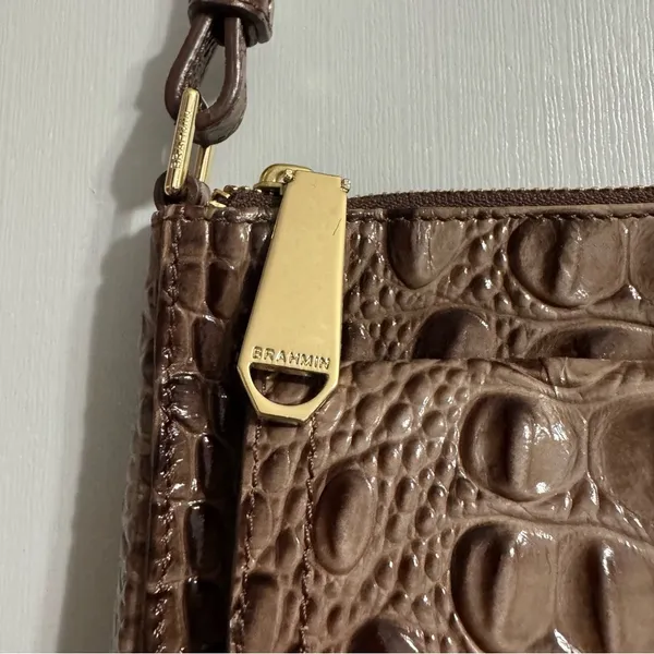 Brahmin Brown Croc Prints Crossbody Handbag - Image 12