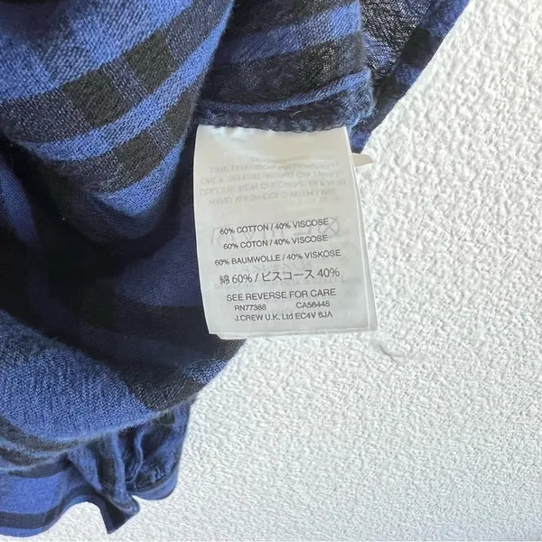 Madewell Highroad‎ Popover Shirt in Chelton Plaid Black Blue - Image 5