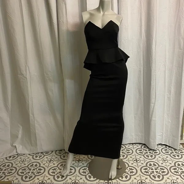 ‎BeBe Beautiful bodycon Black Floor Length Dress C26 - Image 2