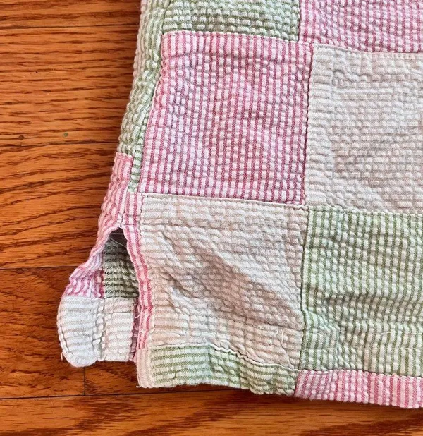 Izod Golf Plaid White Pink Green Seersucker Women's size 6 Skort Skirt - Image 3