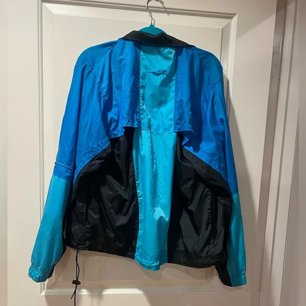 Nike Turquoise Black Windbreaker LG - Image 2