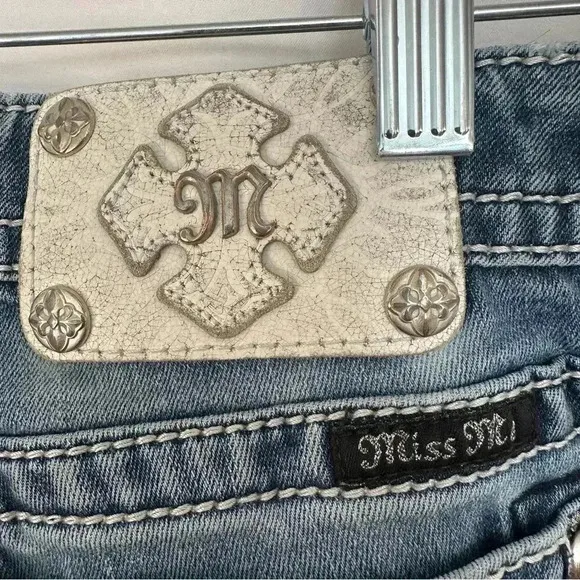 Miss Me Jeans Mid Rise Bootcut Embellished Back Pockets Cropped Womens Sz 29‎ - Image 14