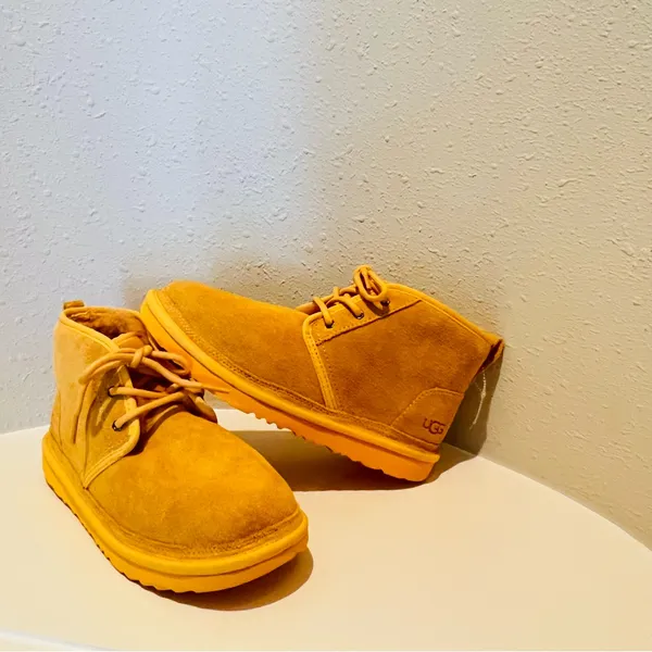 UGG Women's Yellow Suede Ankle Booties - Image 9