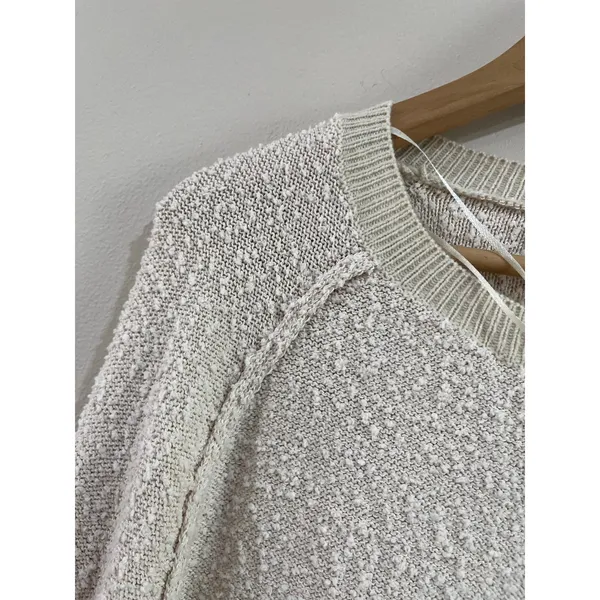 Umgee Cream Textured Balloon Sleeve Cozy Boho Knit Sweater Size XL‎ - Image 5