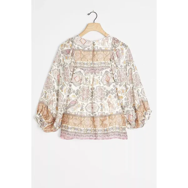 Anthropologie Flora Silk Blouse Size Small $158 - Image 3