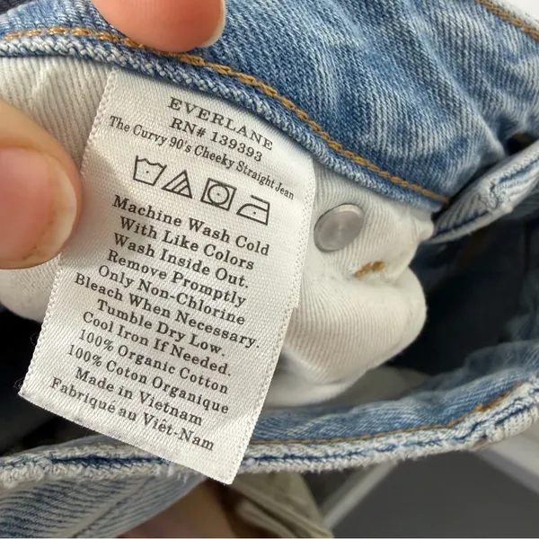 Sz 29 Everlane The Curvy 90s Cheeky Straight Organic Cotton Jeans $160 MSRP - Image 11