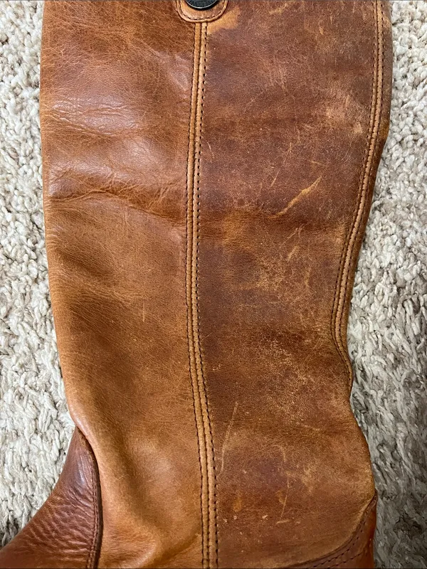 Frye Cara Boots in Cognac Leather - Size 6.5 B - Image 11