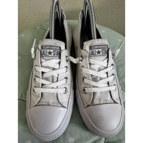 Converse All Star Shoreline Sneakers White Low Top Lace Up Textile Womens US 8 - Image 7