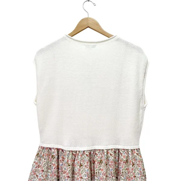 NWT Baltic Born Myra Sweater Midi Dress Sz Small Ivory Coral Floral Knit Pockets - Image 8