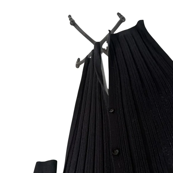 Free People Skylight Ribbed Longline Cardigan Black Button Front Small‎ - Image 7