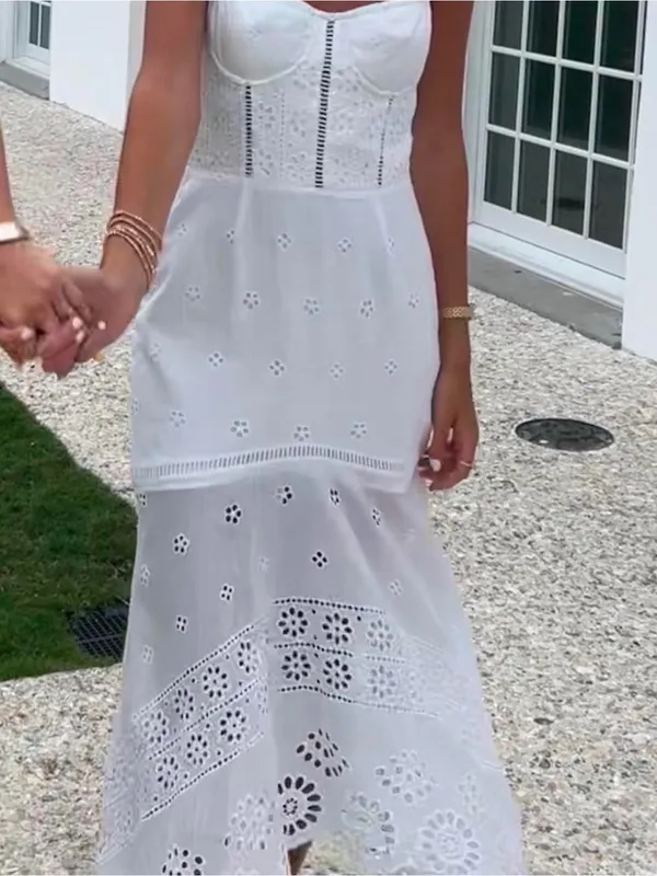 Karina Grimaldi Irma Eyelet Maxi Dress - Image 2