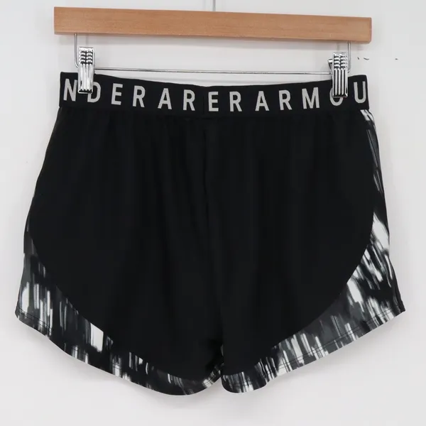 Under Armour Shorts Womens Medium Loose Fit Black Graphic Print Active Excellent - Image 5