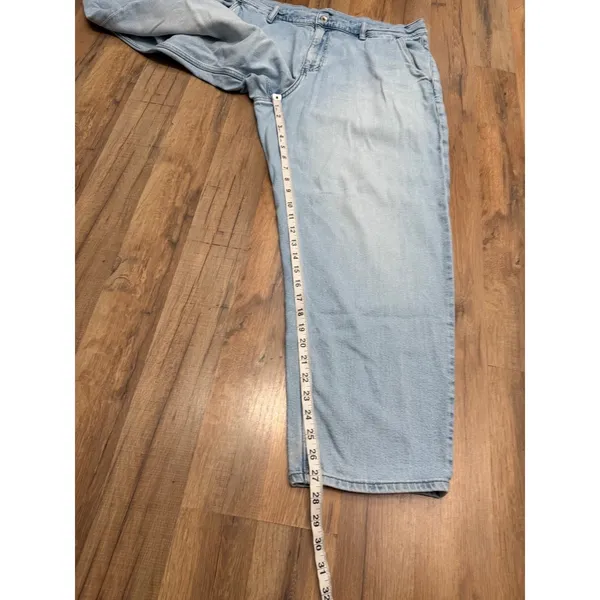UNIQLO U Jeans XL Light Wash Wide Leg Baggy Relaxed Japanese Denim - Image 7