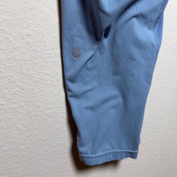 Lululemon Women Cropped Pants 8 Utility Blue Dance Studio Mid-Rise Pull On - Image 6