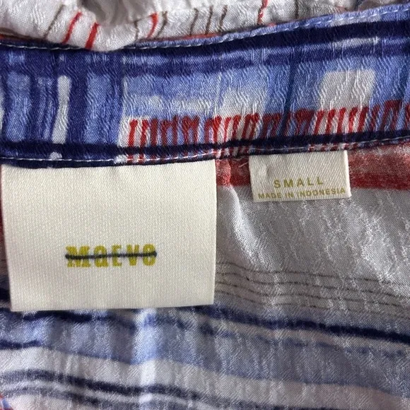 Maeve Peplum Top Red White Blue‎ Small - Image 10