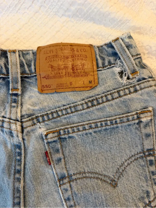 Levi's Vintage Light Wash High-Rise Cutoff Denim Shorts - Image 6