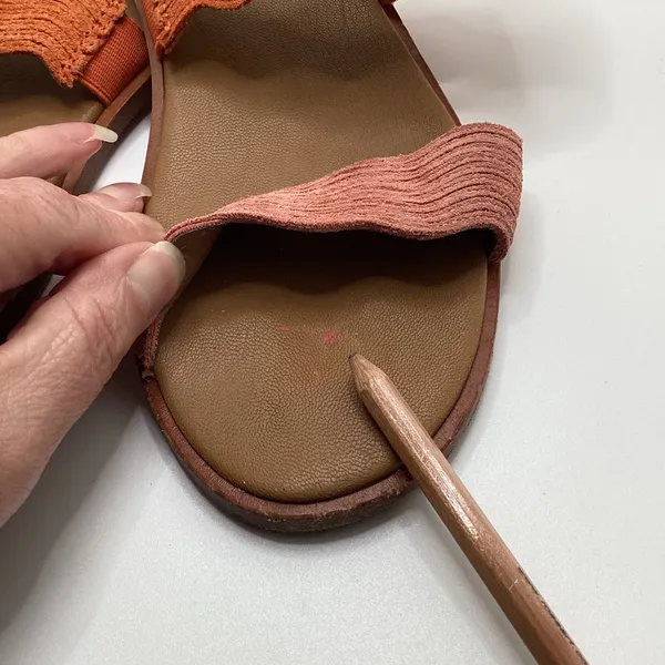 Frye Mira Wave suede slides Orange Terracotta Size 7.5 - Image 9