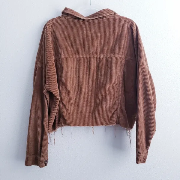 American Eagle Corduroy Distressed Cropped Jacket - Image 6