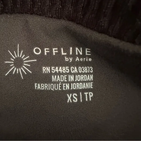 Offline Aerie Wide Leg Sweatpants Built In Shorts Women’s XS Gray Perforated - Image 7