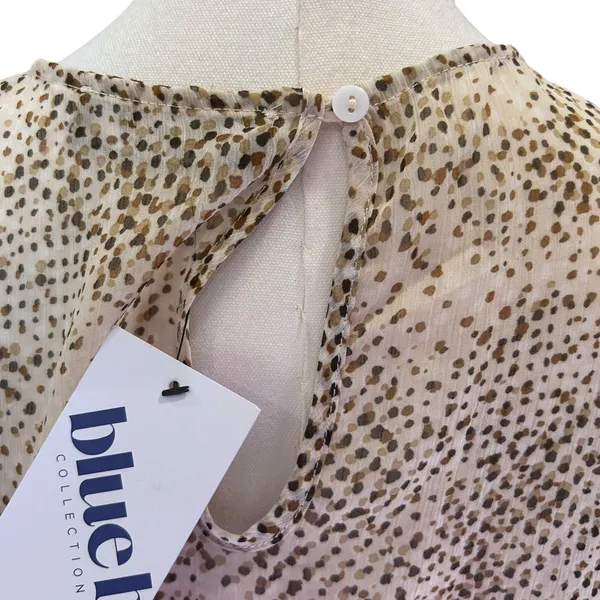Blue B Feathered Snakeskin Crop Top Edgy Fairy Goth NWT SZ LG Sleeveless Sheer - Image 6