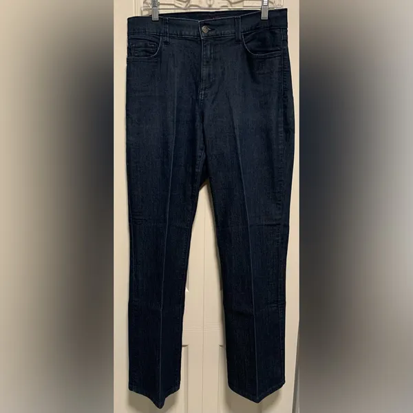 NYDJ Straight Leg Dark Wash Denim Jeans With Lift Tuck Technology - Image 2