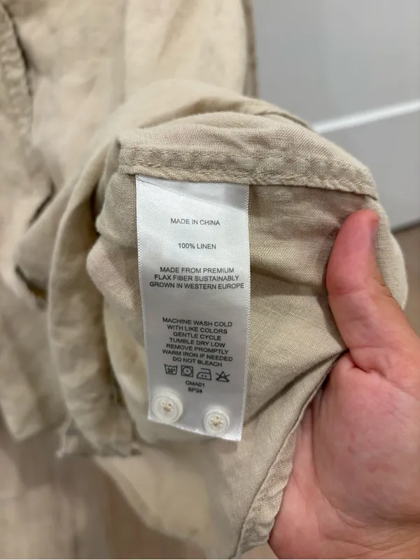 Quince 100% Linen Long Sleeve Top Size XL - Image 4