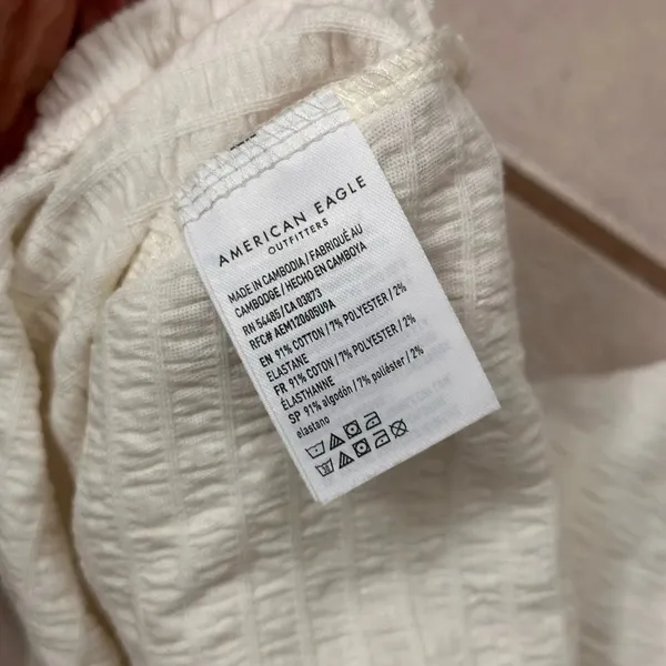 American Eagle Women White Sleeveless Crop Top‎ Size Small - Image 8