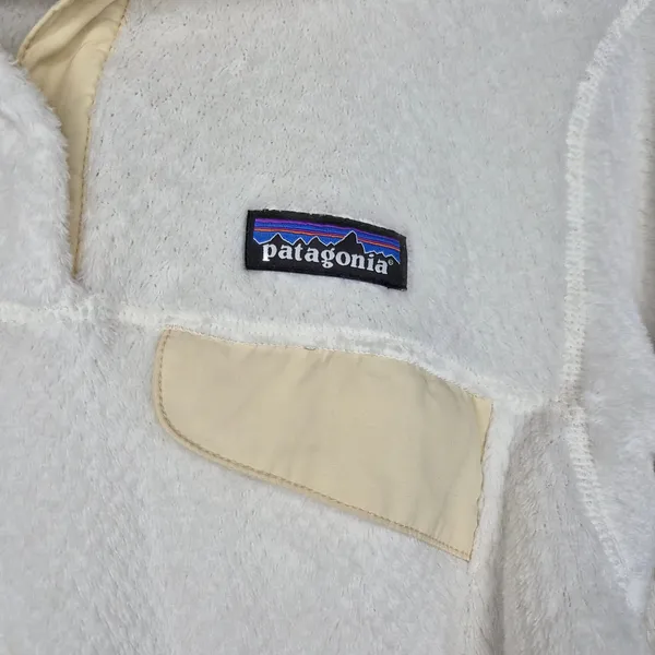Patagonia Re-Tool Snap-T Fleece Pullover Womens Small White Cream Polartec 25442 - Image 7