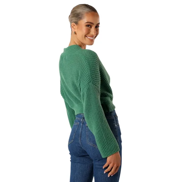 Petal & Pup Brinley Crop Sweater - Green - Large - Image 16