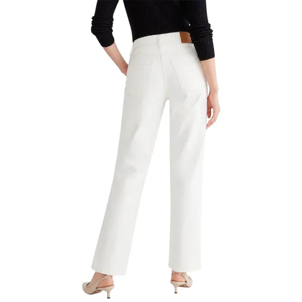 Aeropostale High Rise Baggy White Cream Jeans Sz 4R Casual Minimalist Old‎ Money - Image 2