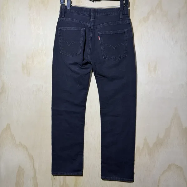 Levis 511 Slim Fit Jeans Black Stretch Denim W28 L28 Womens Dark Wash‎ - Image 5