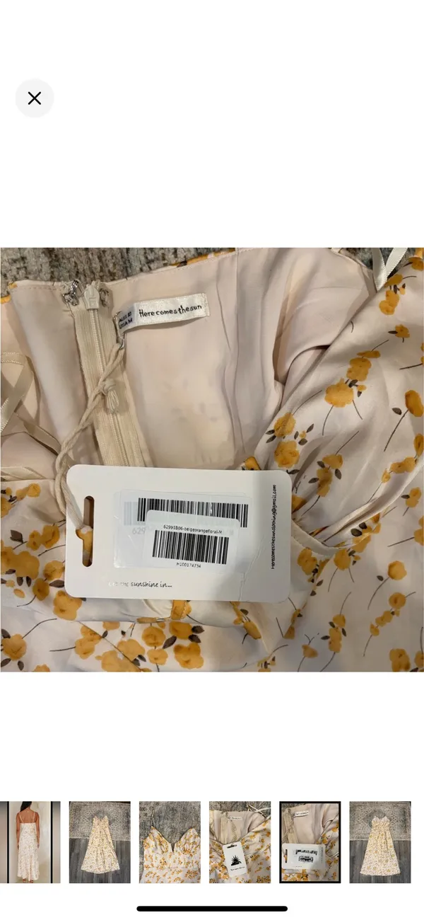 Hello Molly Floral Silk Midi Dress - Image 6