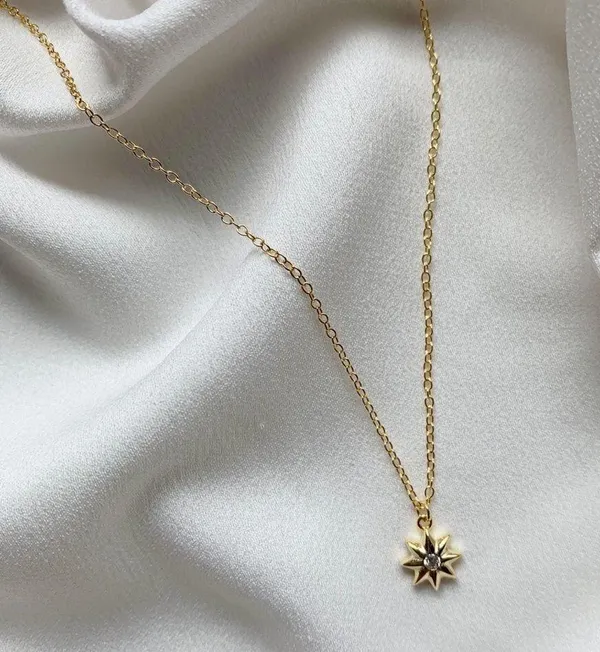 Gold Anise Star Dainty Necklace - Image 2