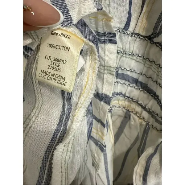 Max studio striped tie-waist blouse  XL - Image 4