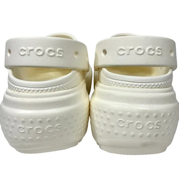 Crocs Stomp Platform Clog Women 9 Chalk Off-White Chunky Lug Sole‎ Y2K Gorpcore - Image 5