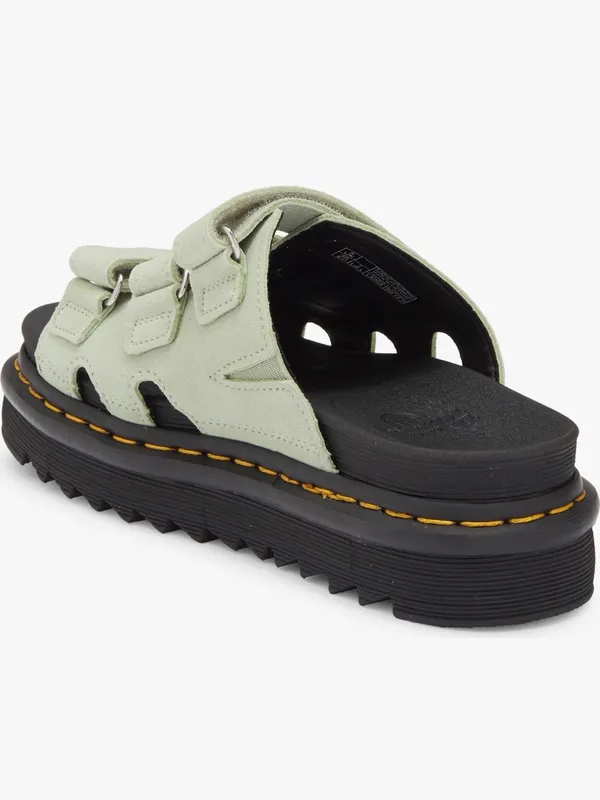 Dr. Martens Raine Sage Green Suede Platform Slide Sandals Size 8 NIB - Image 4