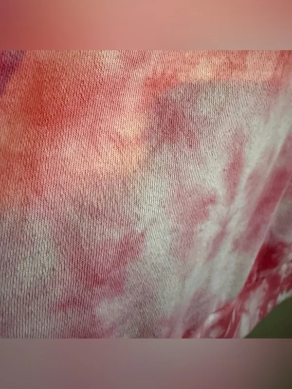 Vans Pink Tie Dye Crop Crewneck Sweatshirt Size Large - Image 4