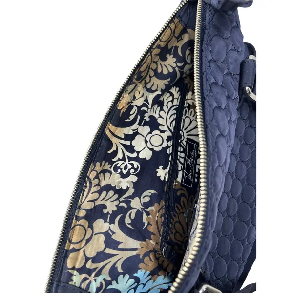 Vera Bradley Blue Quilted Microfiber Zipper Tote - Image 8