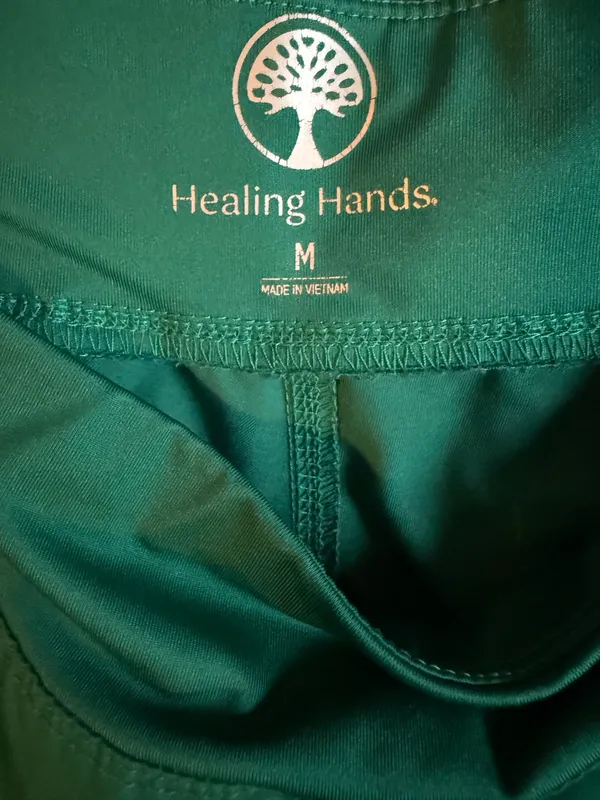 Healing hands purple label green scrub set - Image 6