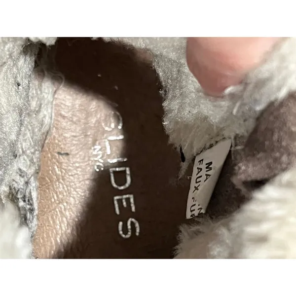 J‎ SLIDES faux fur lined rubber sole high top zipper side slip on shoes Size 8 - Image 5